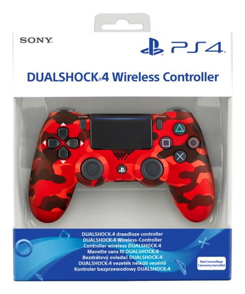 PS4 Wireless controller Midnight Red camouflage