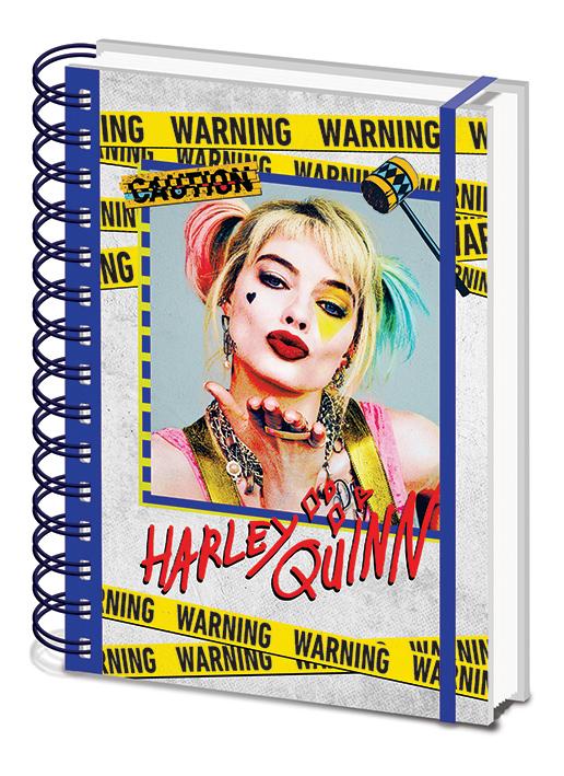 Birds of prey - Harley Quinn Warning A5 Notebook