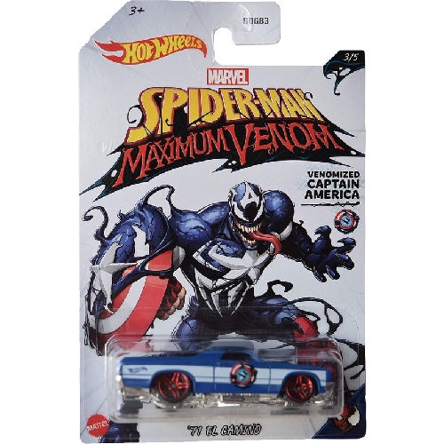 Hot Wheels Marvel Spider-Man Maximum Venom 3/5 Venomized Captain America