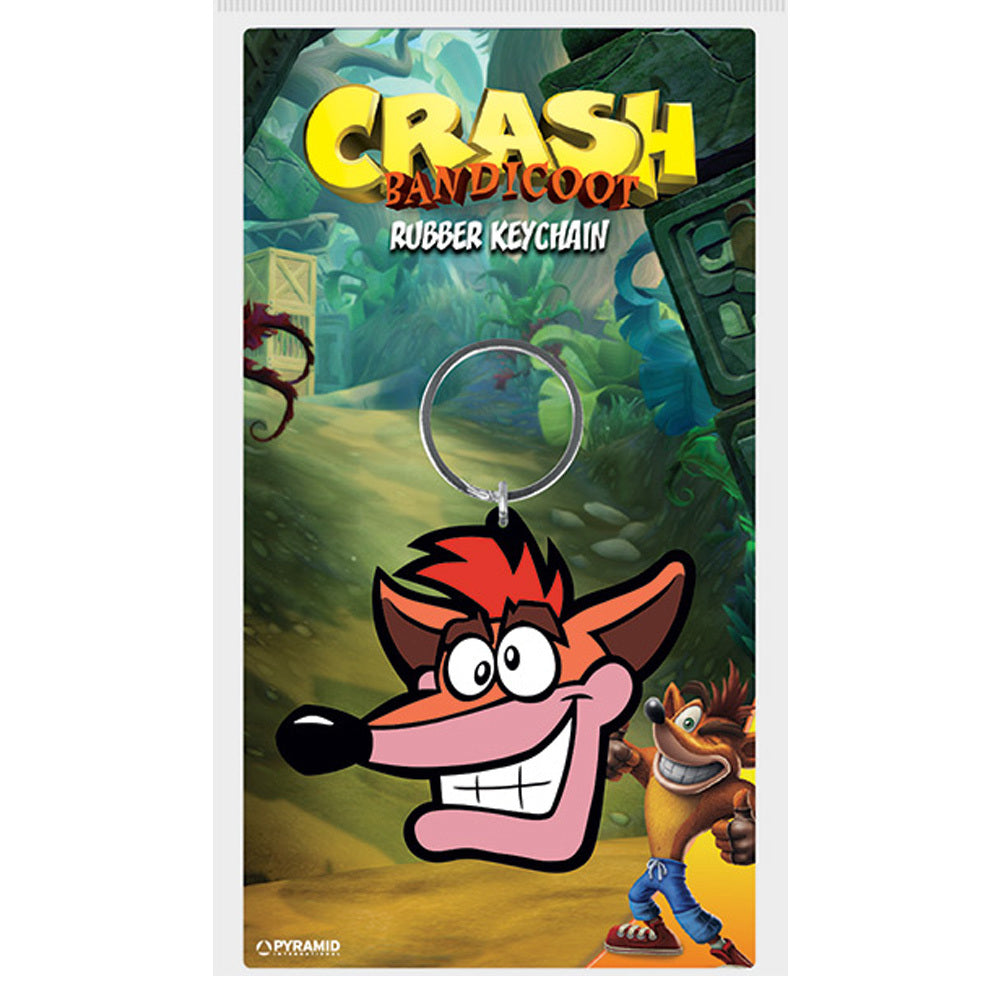 Crash Bandicoot rubber keychain