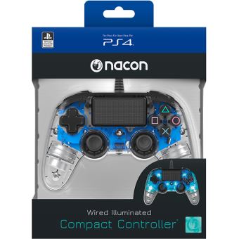 Nacon PS4 wired illuminated compact controller Blue / PS4