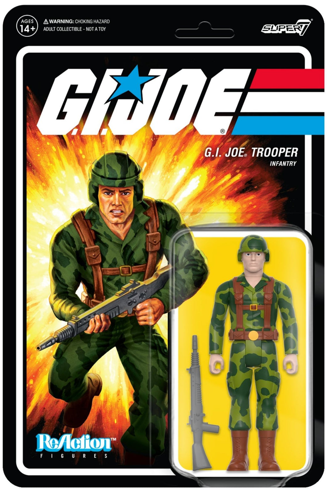 G.I. Joe ReAction Figure Wave 4 Trooper Clean Shaven (Pink)