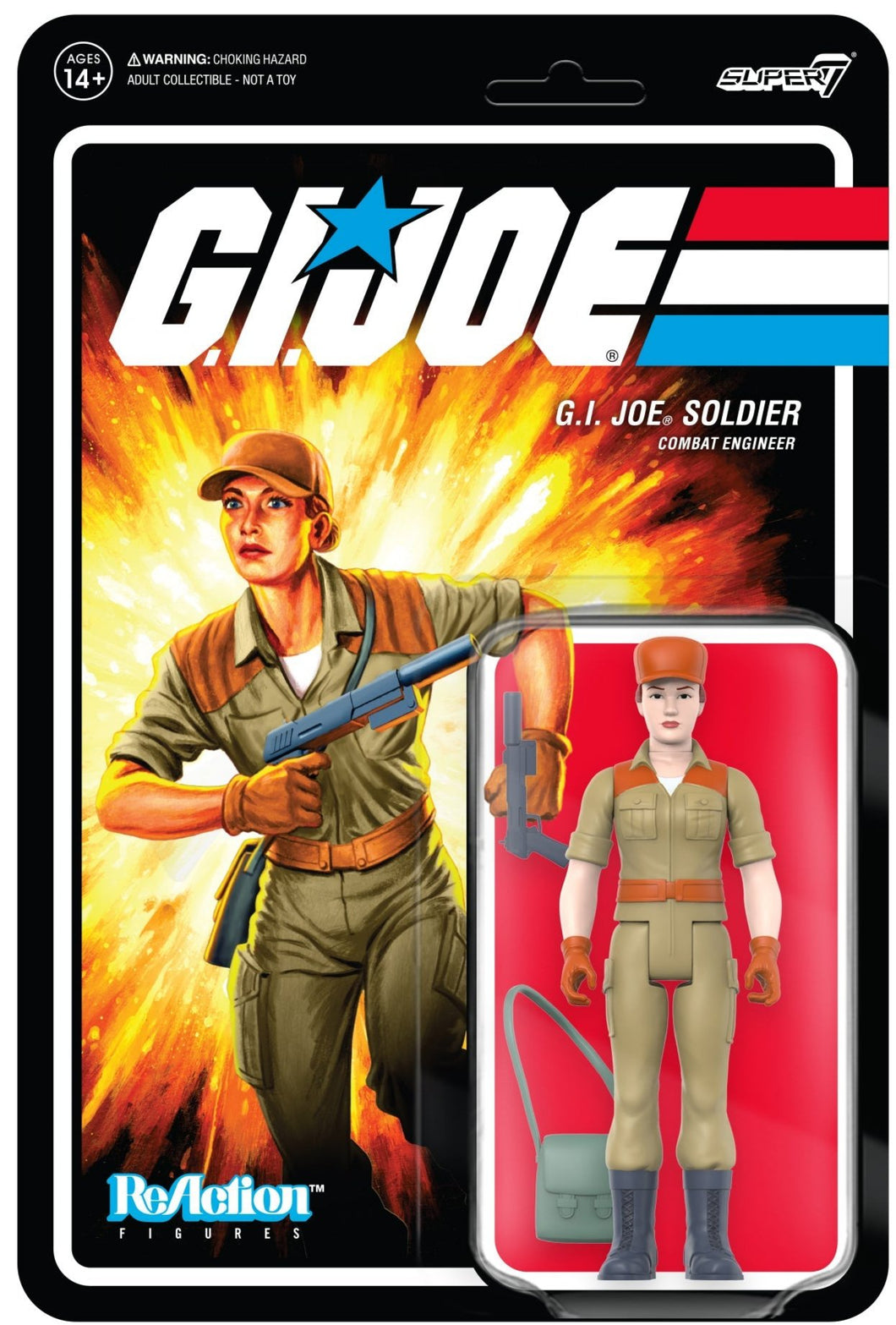 G.I. Joe ReAction Figures Wave 3 Female Combat Engineer Bun Hair (Pink)