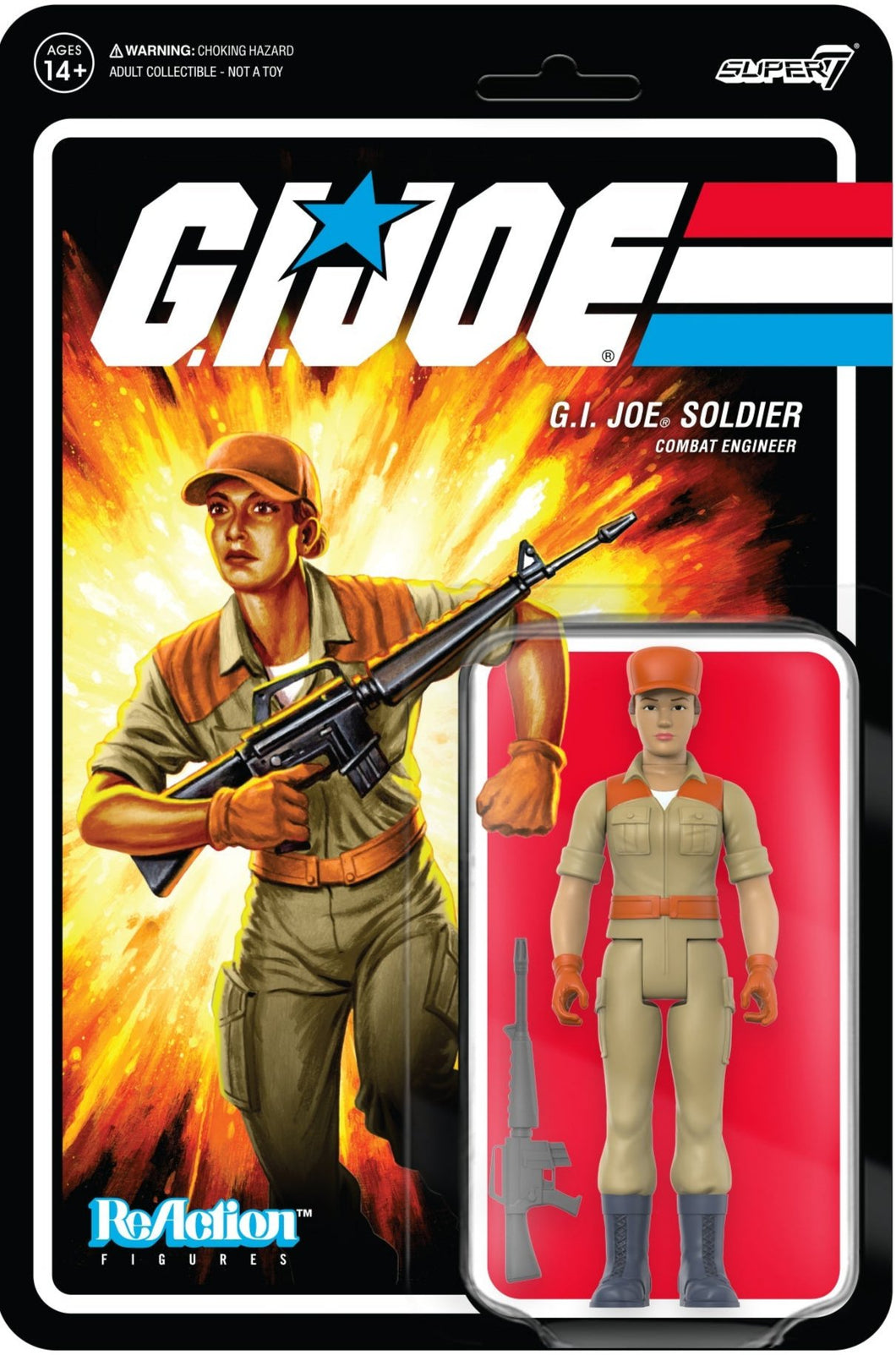 G.I. Joe ReAction Figures Wave 3 Female Combat Engineer Bun Hair (Tan)