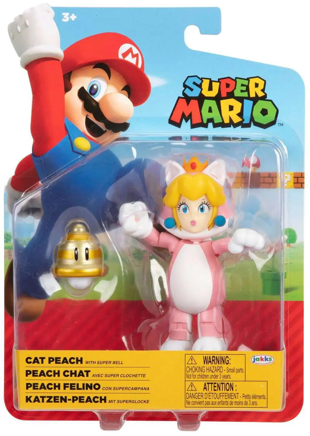 Jakks Super Mario Cat Peach with super bell 10cm figure