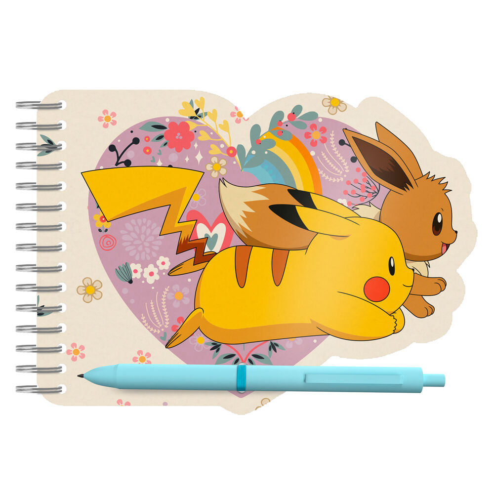 Set pokemon notebook and pen flowers collection