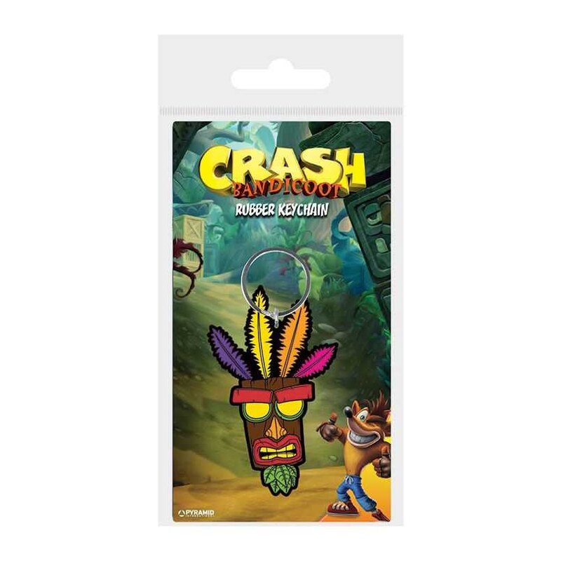 Crash Bandicoot rubber keychain