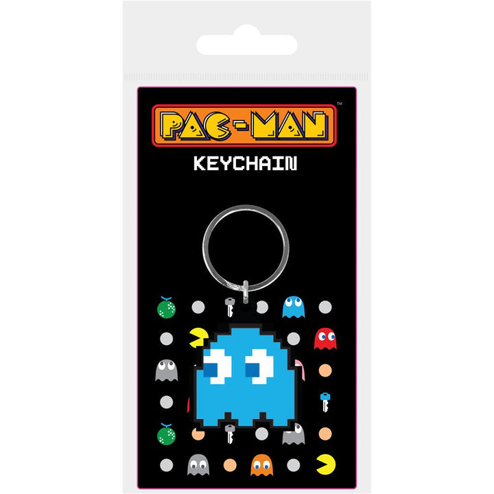 Pac-man blue keychain