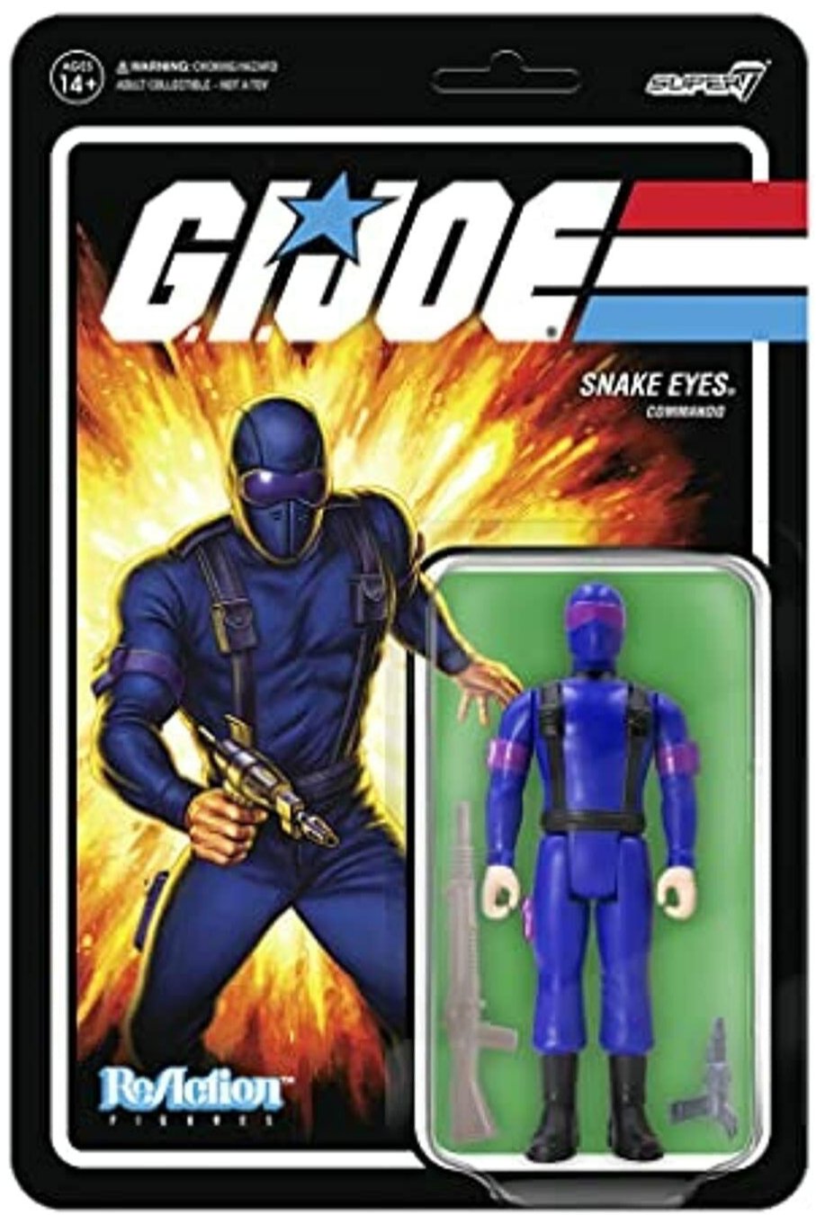 G.I. Joe Snake Eyes Wave 1A Super 7 Reaction Action Figure