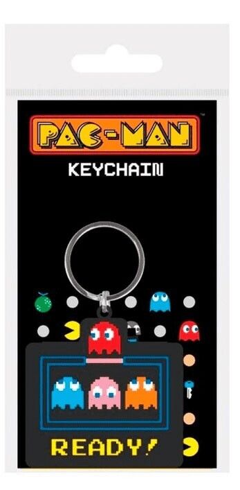 Pac-man logo keychain
