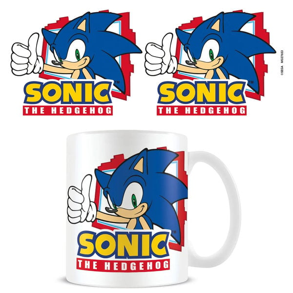 Sonic the hedgehog thumbs up mug