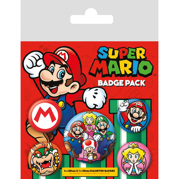 Super mario badge pack