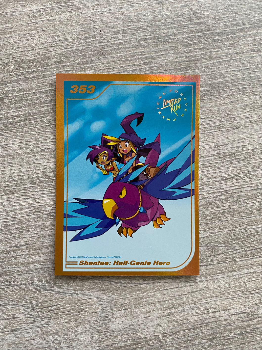 Gen2 #353 Gold Shantae Half-genie hero Limited run games Trading card