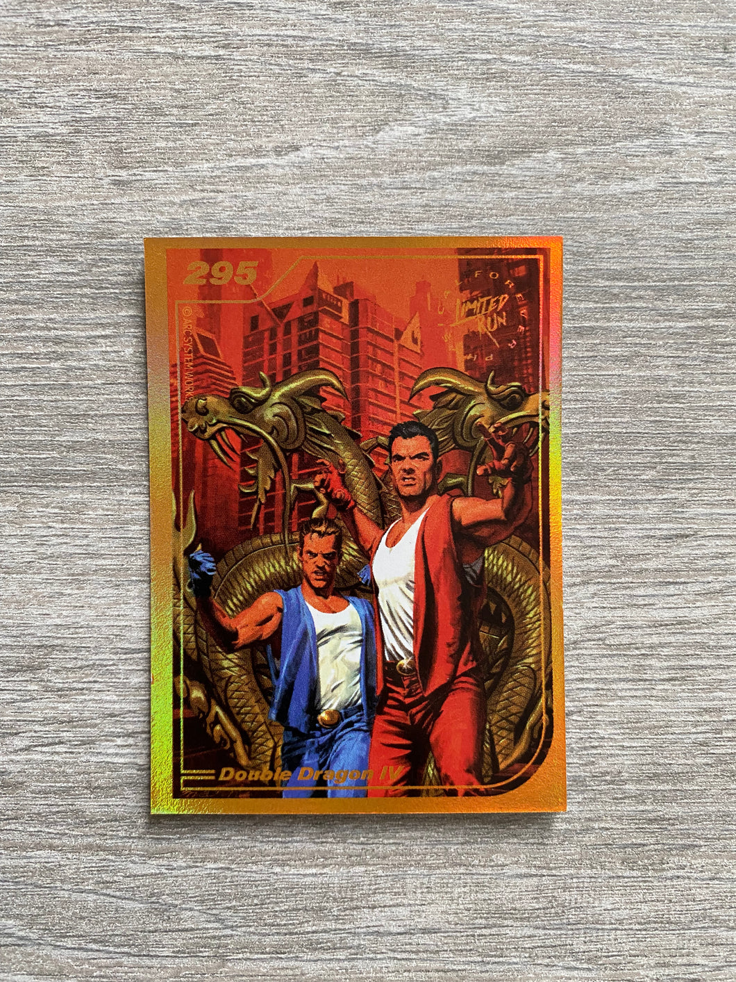 Gen2 #295 Gold Double dragon IV Limited run games trading card